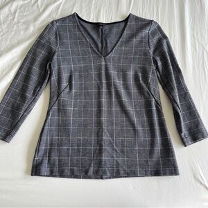 Ann Taylor Charcoal Knit Blouse